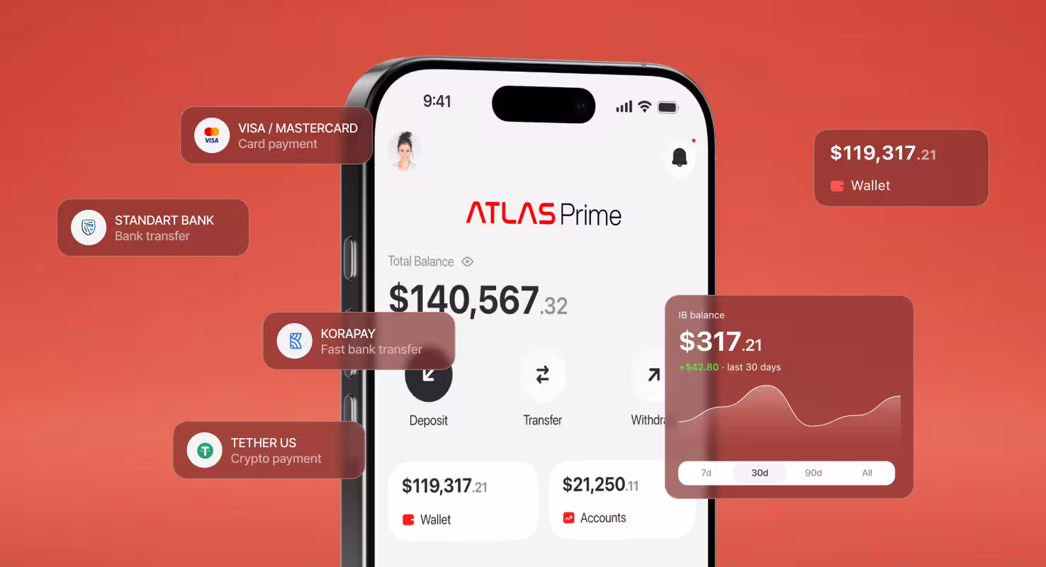 Atlas Prime client area on a phone